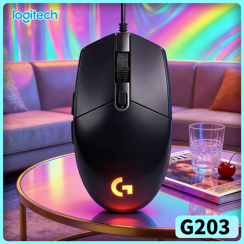 Logitech Mouse G203 - Mouse Gamer Logitech G203 LIGHTSYNC 8000