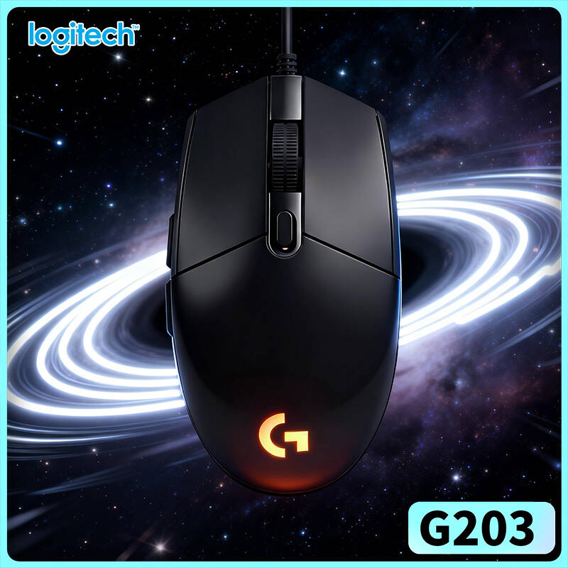 Logitech Mouse G203 - Mouse Gamer Logitech G203 com Fio,