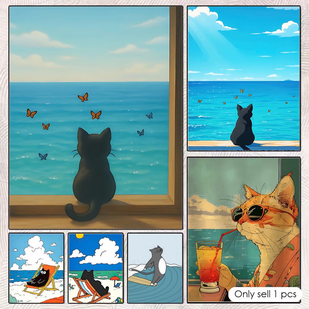 Esports And Gaming Lounge - Pôster de Gato na Praia, Arte