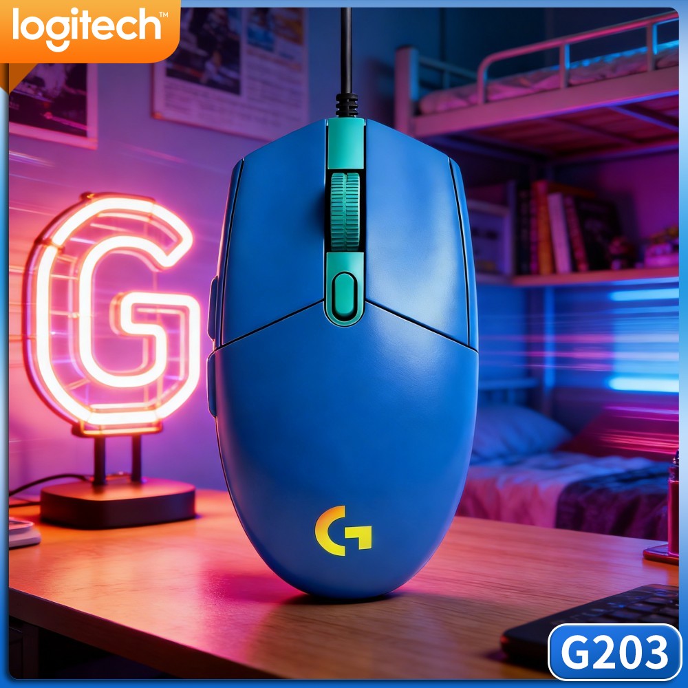 Logitech Mouse G203 - Mouse Gamer com Fio Logitech G203