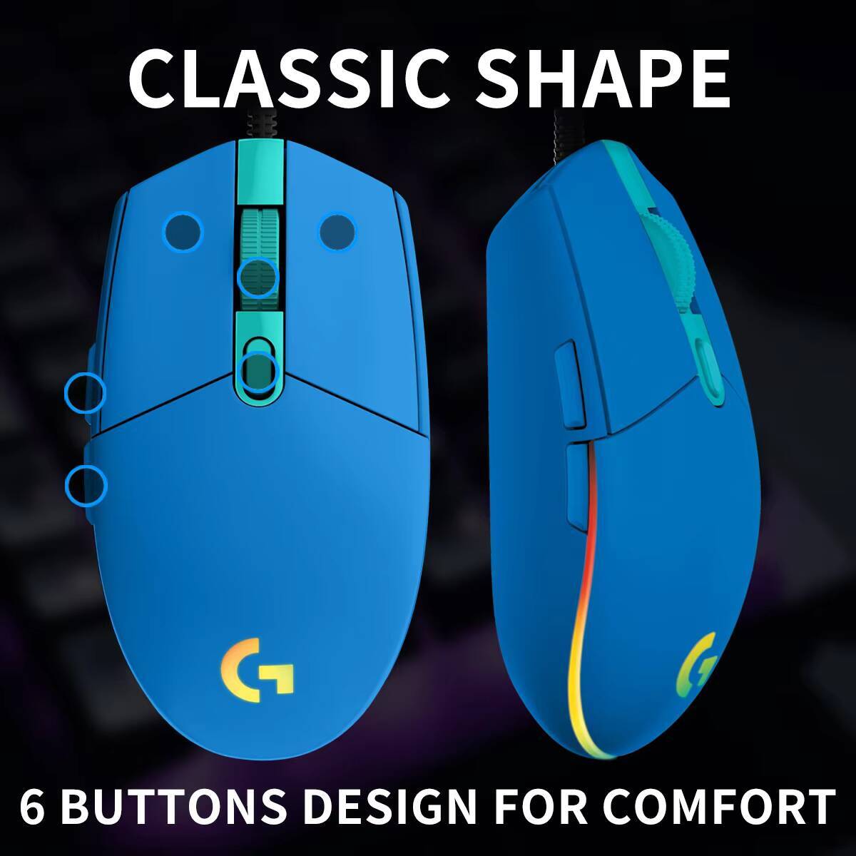 Mouse Gamer Logitech G203 LIGH - Logitech Mouse G203 avaliação e preço